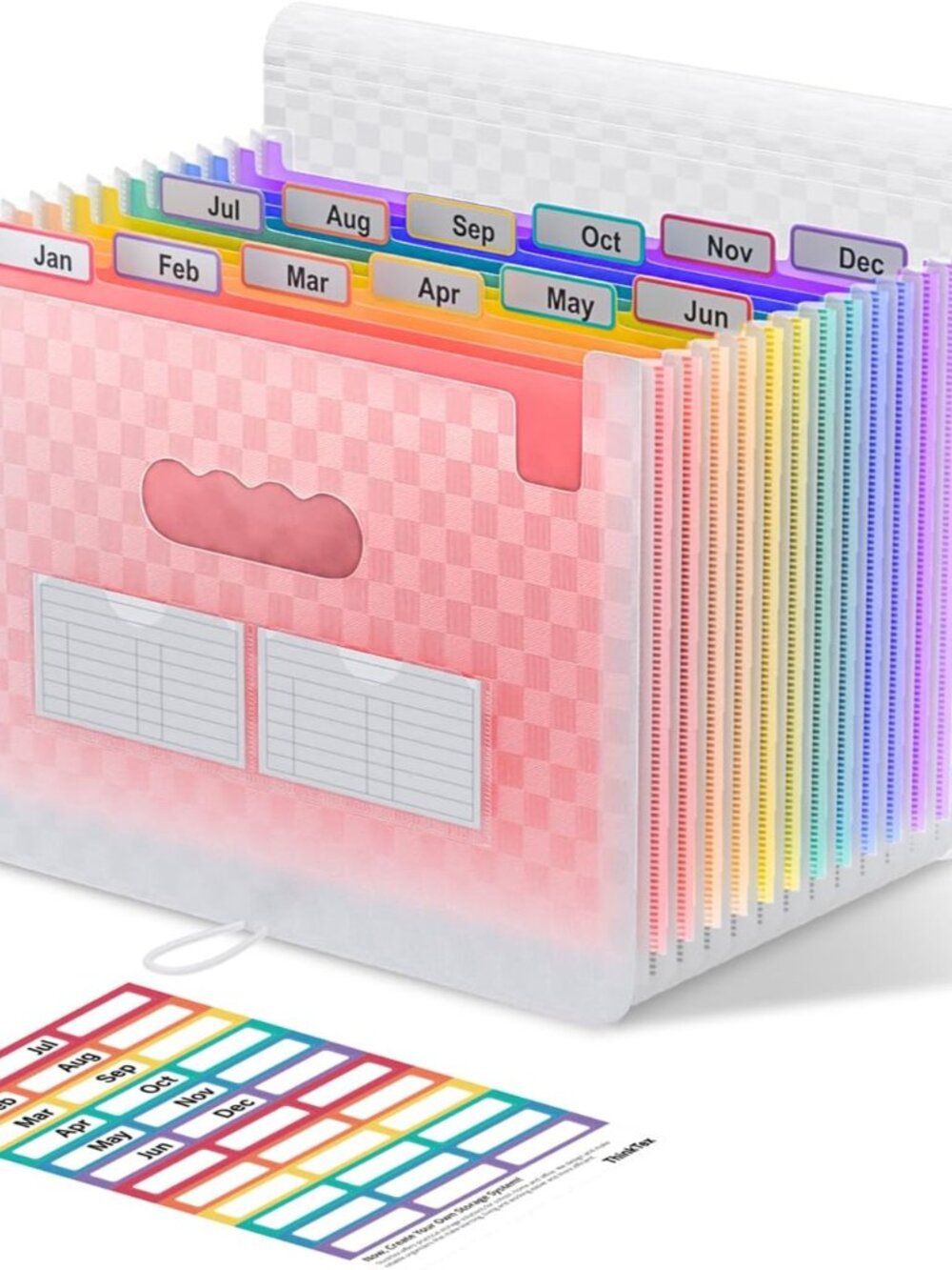 Accordion File Organizer, 12 - Pocket Expanding File Folders